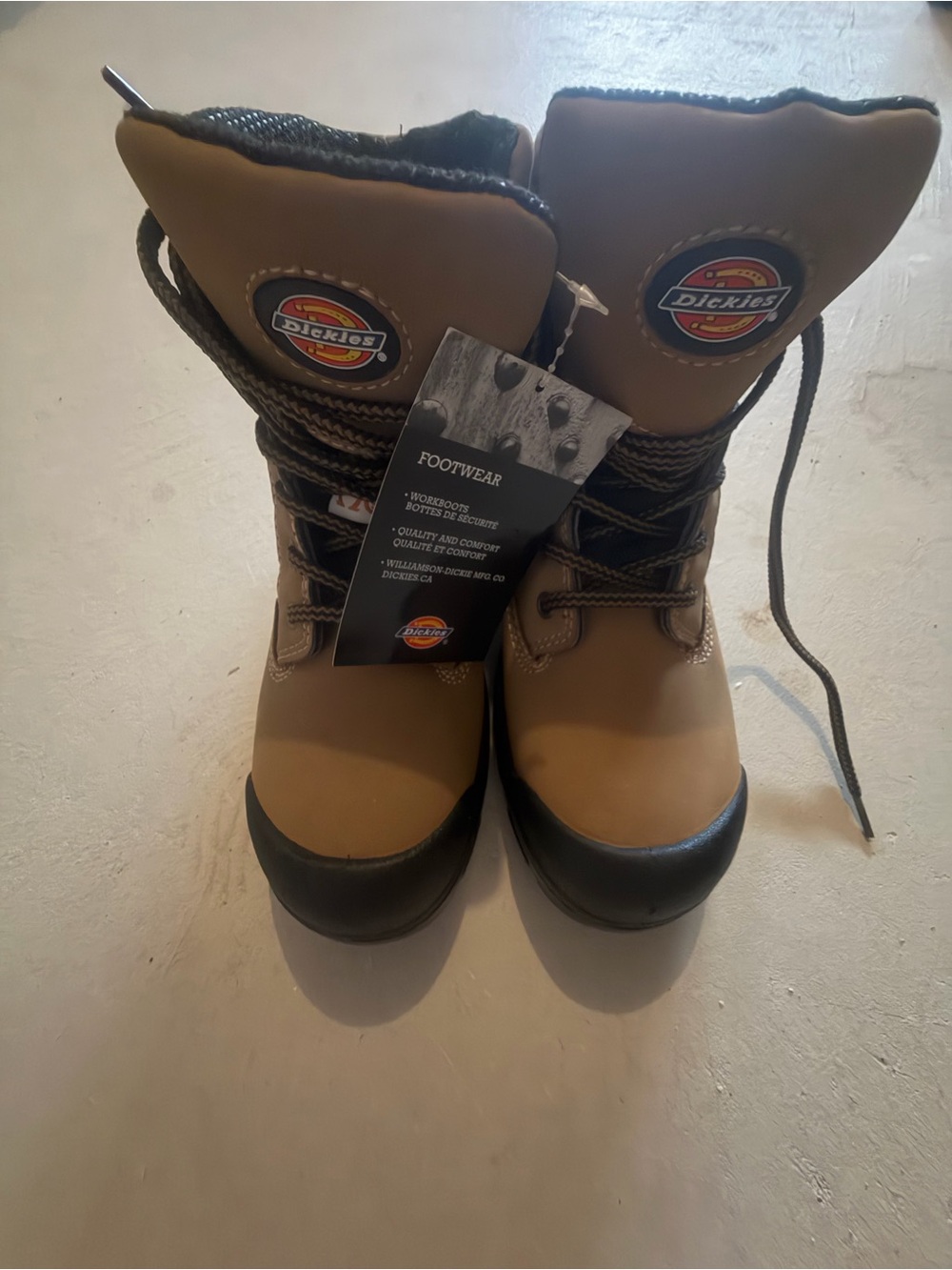 Dickies Tan and Black Lace-Up Work Boots - Women's